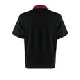 thumbnail image 5 of CHICTRY Mens Oblique Collar Chef Uniform Coat Short Sleeve Front Button Restaurant Kitchen Jacket Black XXL, 5 of 7