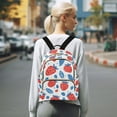 thumbnail image 7 of FORMRS Mini Backpack Purse for Women Quilted Travel Daypack Casual Shoulder Bag, Playful Strawberries, 7 of 7