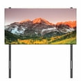 thumbnail image 3 of Mountain Headboard, Scenic Western American Mountains on Valley with Snowy Peaks at Sunset Landscape, Upholstered Decorative Metal Bed Headboard with Memory Foam, Twin Size, Multicolor, by Ambesonne, 3 of 4