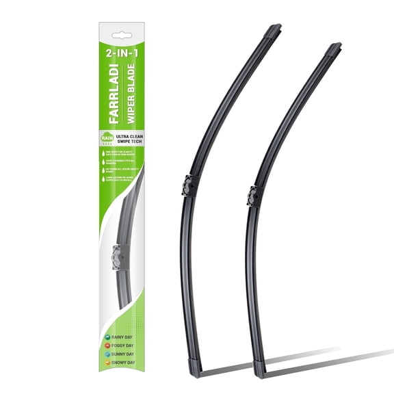 FARRLADI 24" 17.5" Silicone Windshield Wipers Replacement for BMW 328i 335i 2007-2009,328xi 335xi 2007-2008,M3 2008-2009,OEM Quality Premium All-Season Front Wiper Blades (2 Pack)