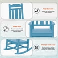 thumbnail image 2 of Outdoor Rocking Chair, High Back Porch Rocker Chair, All Weather Resistant HDPE Oversized Adirondack Rocking Chairs for Patio, Garden, Lawn, Indoor，Light Blue, 2 of 4