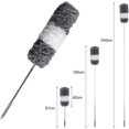 thumbnail image 3 of Plumero telescópico para pollo, escoba para polvo, plumero de techo de microfibra, poste telescópico, plumero de microfibra, agarre manual ajustable, 3 of 5