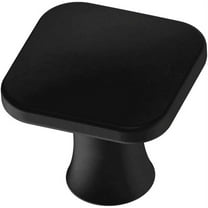 aviano cabinet hardware square knob - 1-1/8" (5 pack) (matte black)