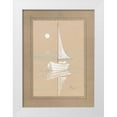 thumbnail image 3 of Paul Brent 19x24 White Modern Wood Framed Wall Art Titled - White Sailboat, 3 of 5