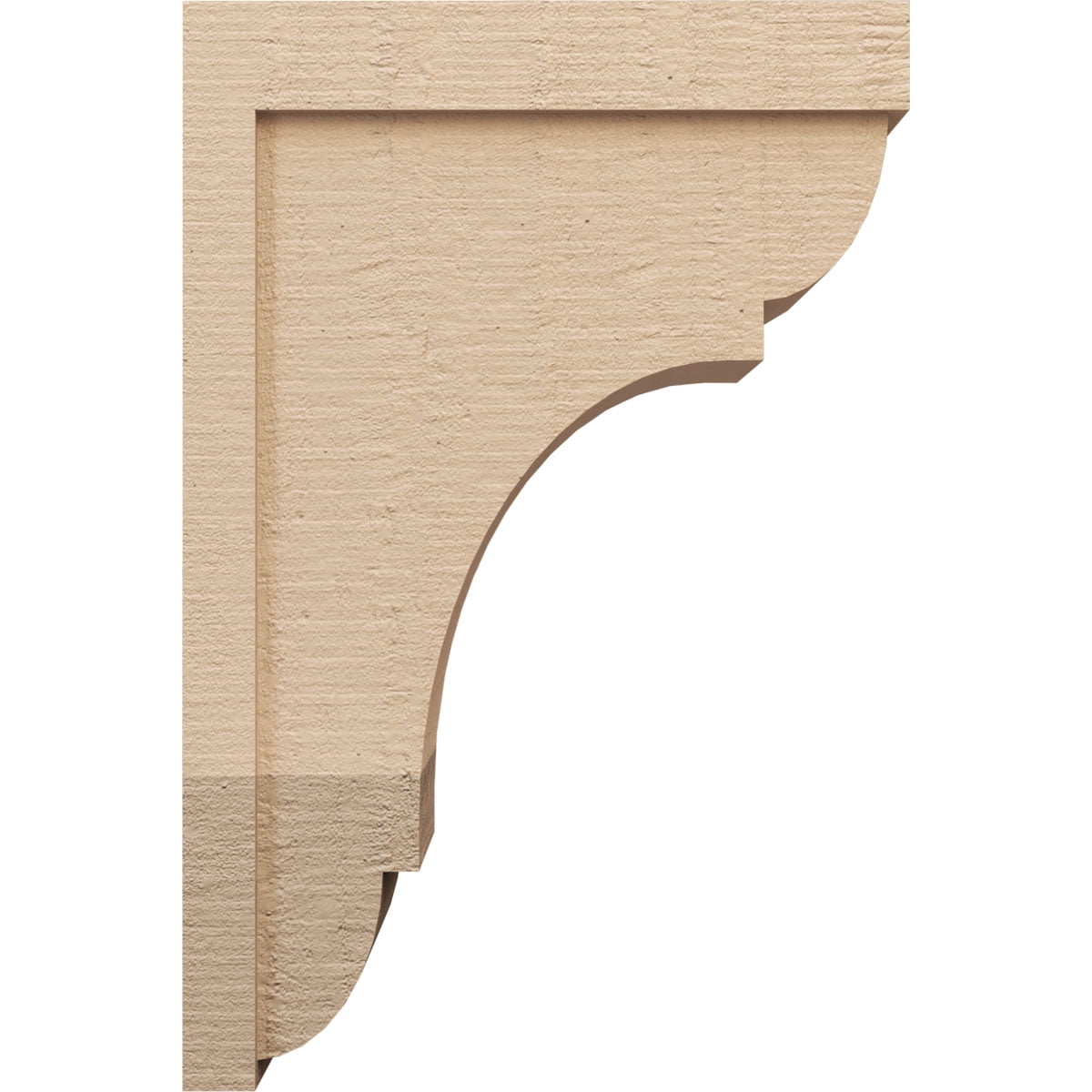 10"W x 20"D x 30"H Classic Bryant Rough Cedar Woodgrain TimberThane Corbel, Primed Tan