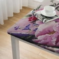 thumbnail image 4 of nygtbtfer Japanese Flower Tablecloth Washable Wrinkle Free Table Cloths Cover Mat Lace for Parties Dining Room Kitchen Holiday Elastic Edge White, 4 of 7