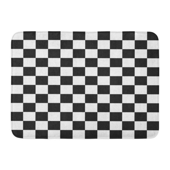 NUDECOR Flag Checkered Pattern Checker Race Checkerboard Vintage Board Doormat Floor Rug Bath Mat 23.6x15.7 inch