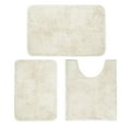 thumbnail image 6 of Deconovo 3 Pieces Bathroom Rugs Set Non Slip, Ultra Soft Chenille Bath Mat, Absorbent Chenille Toilet Bath Mat Set, White, 6 of 9