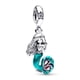 thumbnail image 4 of Aretes De Anillo De Plata Real Ariel Ursula Magic shell Rojo Cangrejo Sebastian Skewer Charm 925s, 4 of 4
