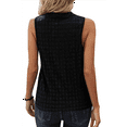 thumbnail image 3 of Women'S Solid Color V-Neck Sleeveless Top Black L, 3 of 7