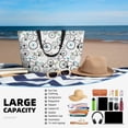 thumbnail image 3 of Yiaed Bicycle Print Large Capacity Beach Travel Bag - Waterproof Zipper Vacation Tote for Sandproof Storage, and Camping, 3 of 5