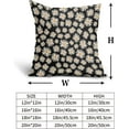 thumbnail image 4 of GZHJMY Black White Daisy Pillow Covers - Floral Daisies Throw Pillow Cases Linen 20x20 Inch Wildflowers Blossom Pillowcases Set of 2 Spring Summer Plants Cushion Covers for Home Couch Bedroom Outdoor, 4 of 7