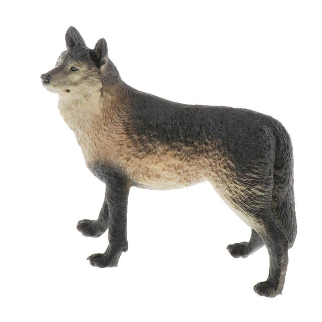 Simulation Animals Model Figure Kids Animal Figure Educational Toy Nature Kids Educational Toys Decor Black Wolf