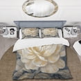 thumbnail image 2 of Designart "Emotions Of Peony Flower White & Gold III" Floral Peony Bedding Covert Set - Peonies White Floral Bed Set With 1 Sham, 2 of 6