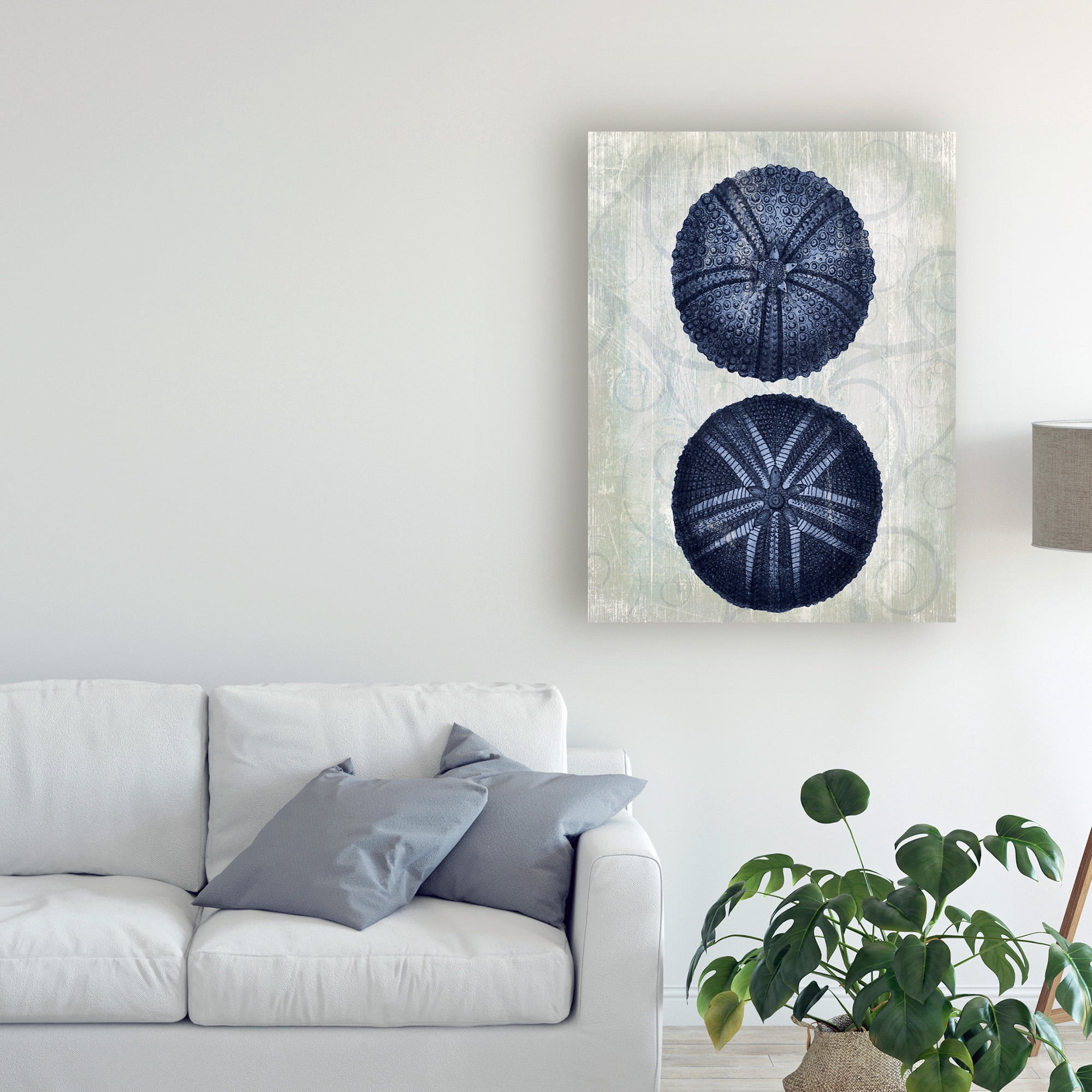 Trademark Fine Art 'Indigo Blue Sea Urchins a' Canvas Art by Fab Funky