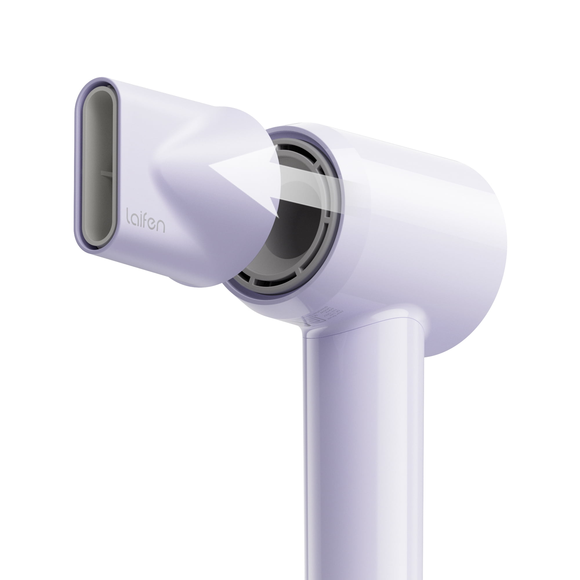 Laifen SE Lite Hair Dryer, 100,000 RPM Ionic Blow Dryer, Smooth Nozzle - Purple