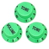 Pack of green Guitar Speed Control Knobs Button. 1 Volume & 2 . for ST