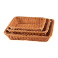 thumbnail image 3 of 3x Cesta de pan Bandeja para servir Cesta de desayuno rústica Decoración Organizador de almacenamiento Cesta de fruta tejida a mano para bocadillos de, 3 of 8