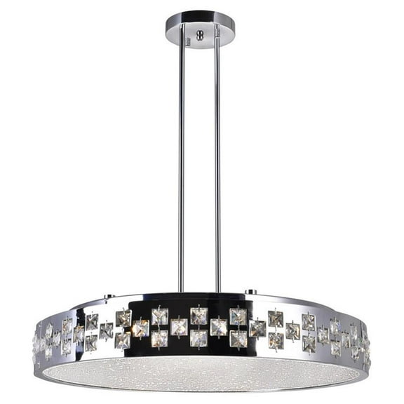 CWI Lighting Cinderella 10 Light Down Transitional Metal Chandelier in Chrome