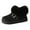 Black, variant on Women Snow Ankle Boots Fur Lining Fluffy Buckle Comfort Warm Slip on Winter Shoes
