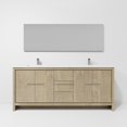 thumbnail image 5 of Lafarre 80 in W x 20 in D Rustic Acacia Double Bath Vanity, White Quartz Top, Gun Metal Faucet Set and 70 in Mirror, 5 of 9