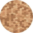 thumbnail image 1 of Ahgly Company Indoor Round Patterned Cantaloupe Orange Area Rugs, 5' Round, 1 of 6