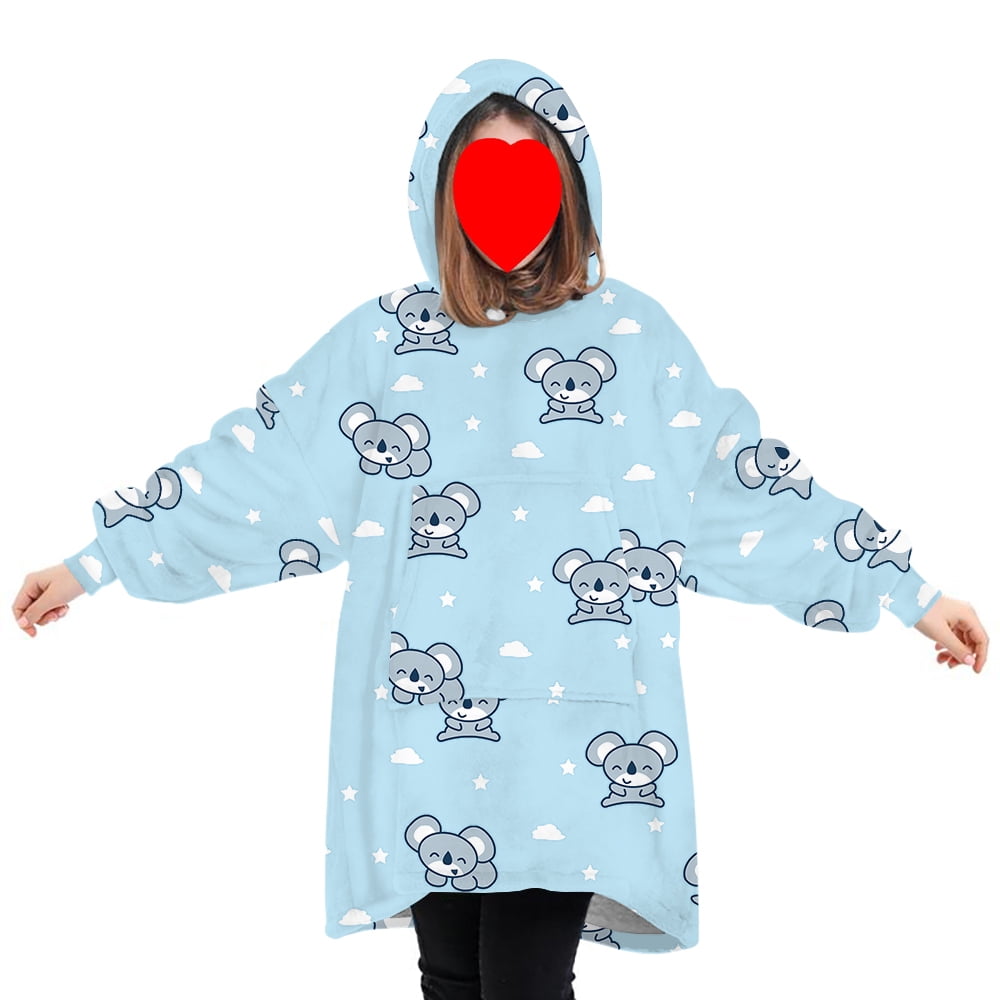 fluffy hoodie blanket