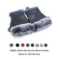 thumbnail image 3 of Vogue Cloud Women's Faux Fur Winter Fingerless Gloves Warm Wrist Hands Warmer, 3 of 6
