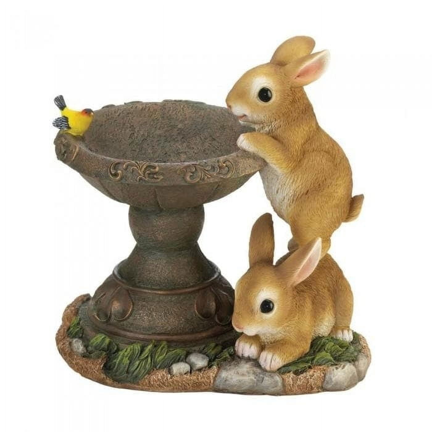 Summerfield Terrace 10018695 Playful Bunnies Bird Feeder, Brown