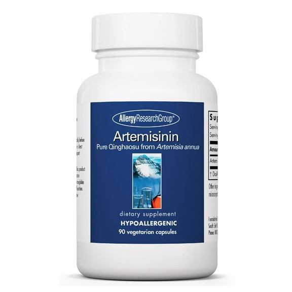 Allergy Research Group Artemisinin Supplement - Pure Sweet Wormwood Extract Artemisinin Capsules for Adults, Natural Immune support with 200 mg, Digestive Health Support - 90 Vegetarian Capsules
