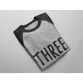 thumbnail image 5 of 3rd Birthday Gift For 3 Year Old Child 3/4 Sleeve Baseball Jersey Toddler Shirt 5T Dark Gray, 5 of 6