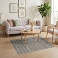 thumbnail image 3 of ODIKA 4'x6' Gray Fog Modern Abstract Geometric Striped Washable Area Rug Contemporary Minimalist Scattered Rectangle Block Pet Friendly, Non-Shedding for Bedroom, Reading Nook, 3 of 7