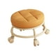 thumbnail image 3 of Taburete bajo con ruedas, asiento bajo con ruedas, moderno, para adultos y niños, de baja altura, de cuero PU para Naranja, 3 of 9