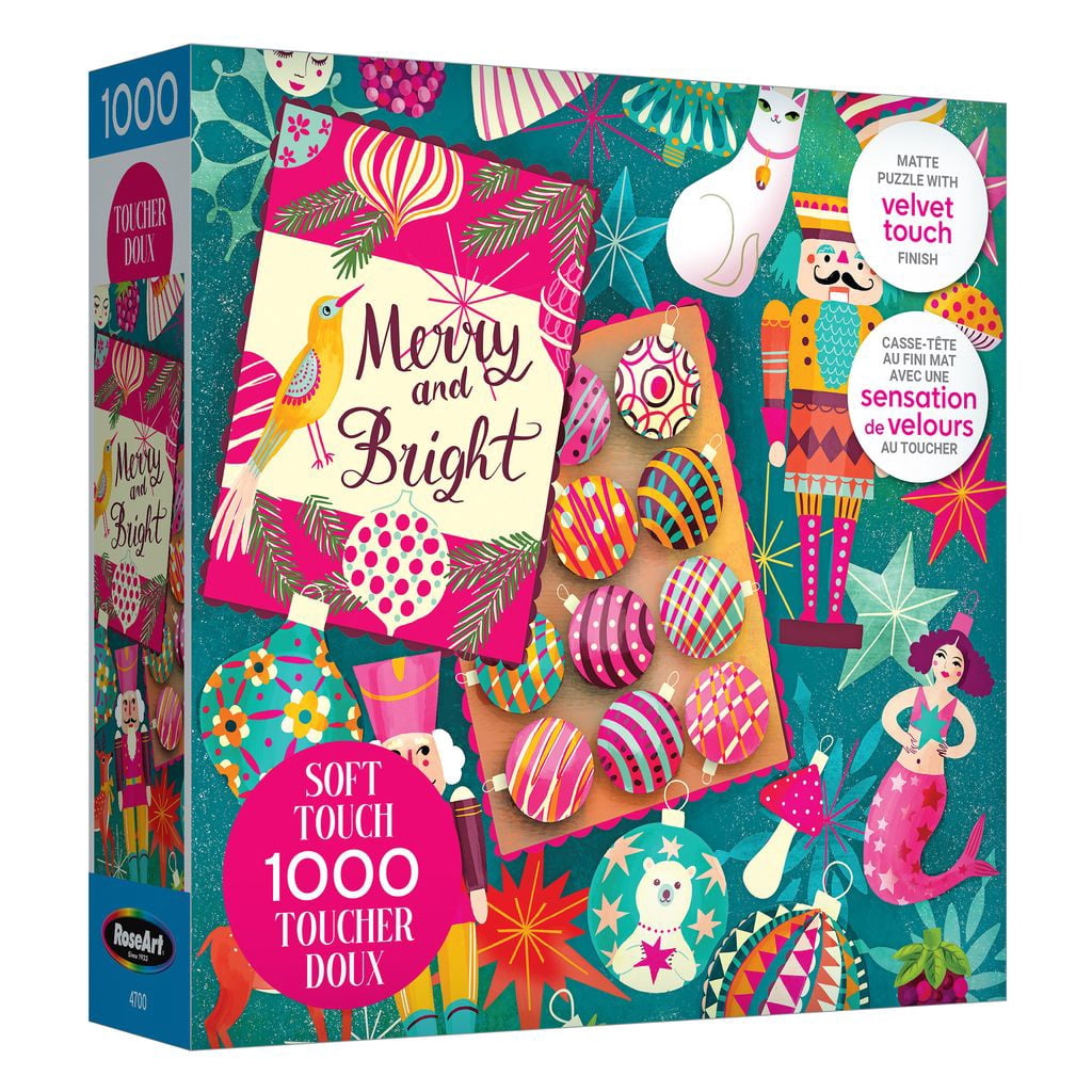 Soft Touch 1000pc - Merry & Bright Christmas Ornaments
