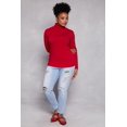 thumbnail image 2 of Womens Plus Size Ruched Mock Neck T Shirt, 2 of 3