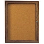 Aarco Products WBC3630R 1-Door Enclosed Bulletin Board - Walnut
