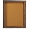 Aarco Products WBC3630R 1-Door Enclosed Bulletin Board - Walnut