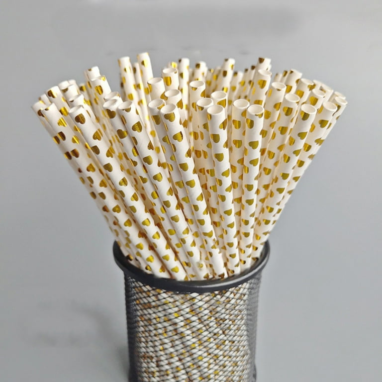 Gold Glass Straws