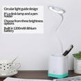 thumbnail image 4 of Kezqiaxn Office Desk Lamps for Home Office Led Smart Touches Lantern Bedside Table Lamp with Pen Organizer, Student Eye Protection Study Lights, Suitable for Bedrooms and Dormitories Green, 4 of 9