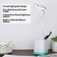 thumbnail image 4 of Lámpara de escritorio inteligente LED con regulador táctil y portabolígrafos - lámpara de estudio con protección ocular de 20 LED para dormitorio, USB recargable, 3W, blanco/azul/amarillo/verde, 4 of 9