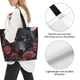 thumbnail image 3 of Balery Rose Full Moon Black Wolf Bolsa Tote Estilo Estético con Cremalleras, Bolsa de Hombro, Bolsa de Compras Grande y Plegable, 3 of 8
