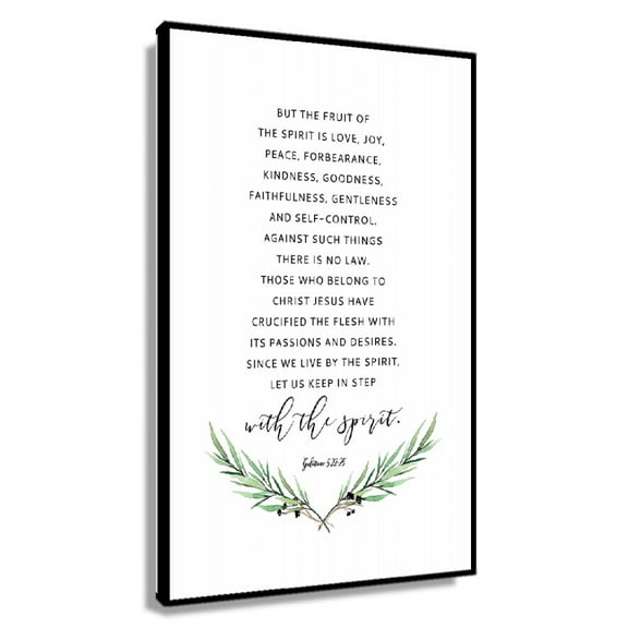 Fruit of The Spirit Galatians 5 22-25 Bible Verse Wall Art Scripture Print Christian Home Decor Large Poster Pictures Giclee Canvas Colouring