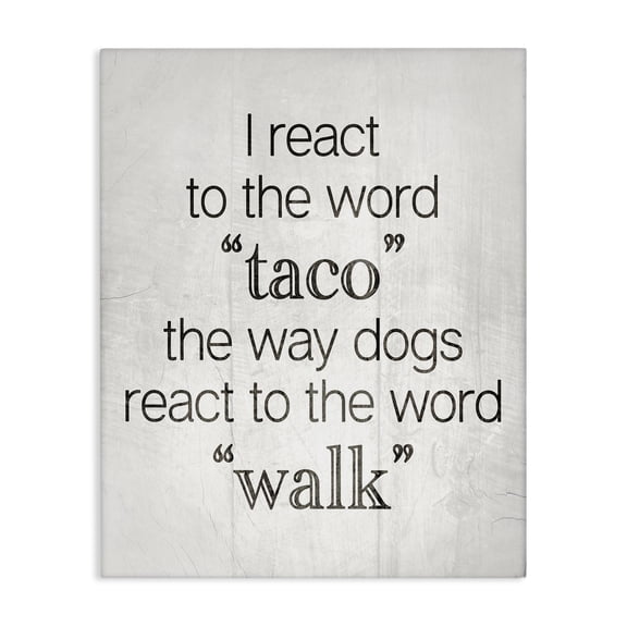 Stupell Industries Eclectic Funny React To Taco Canvas Art, 16 x 20, by Lil' Rue