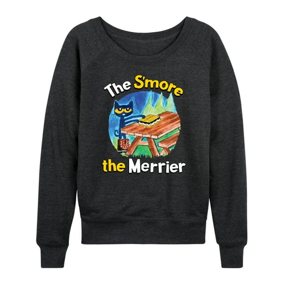Pete The Cat - The Smore The Merrier - Women's Lightweight French Terry Long Sleeve Shirt