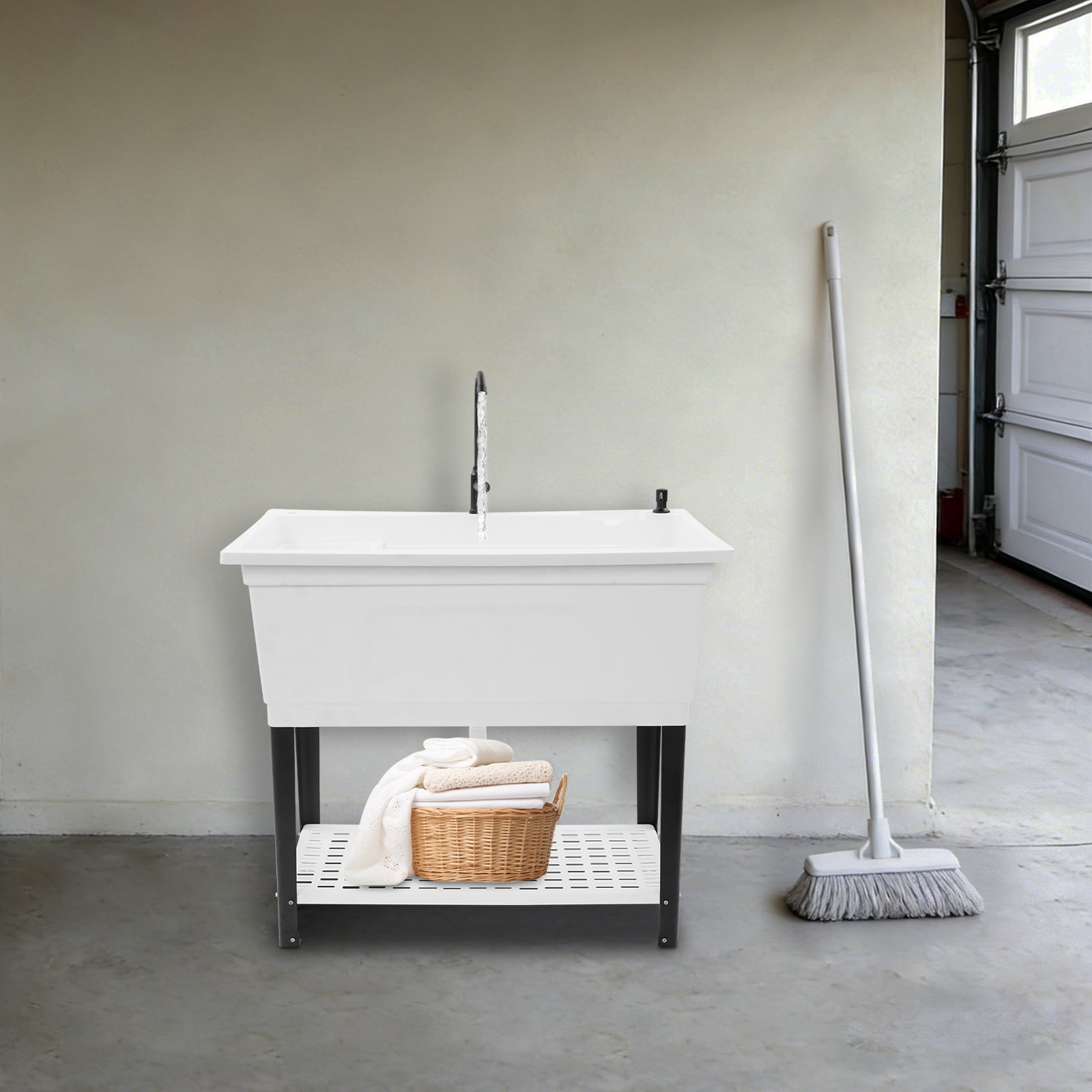 39.9*15*23.6in Kitchen Rectangle Sink Multi-Purpose Kitchen Utility Sink for Restaurant Workshop Garage