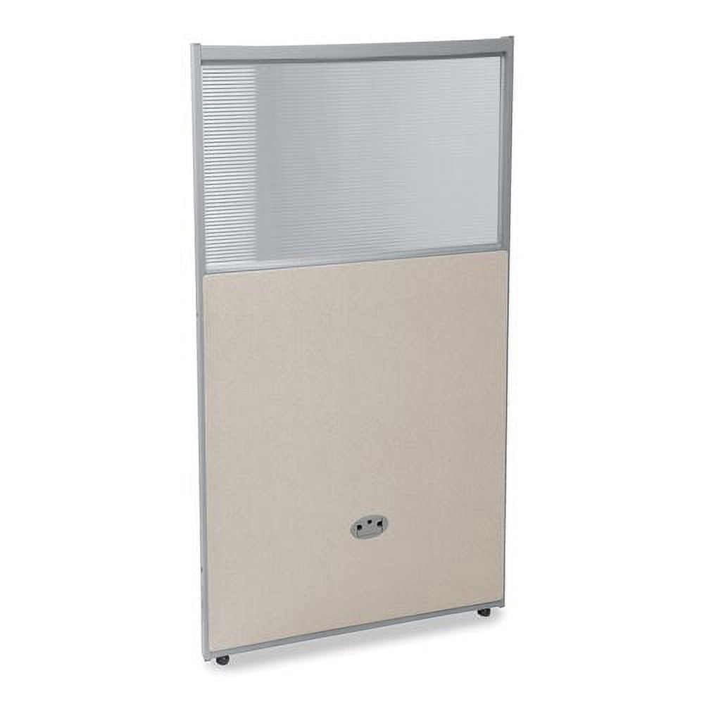 OFM RiZe Series Model PG4760 47" x 60" Vinyl Panel with Polycarbonate, Gray with Gray Frame