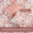 thumbnail image 6 of Regency Heights Twin Size Quilt Set, 3-Piece Lightweight Reversible Floral Coverlet Bedding Set, Coral Botanical Garden Print Quilt Bedspread with Matching Pillow Sham, 6 of 9