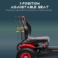 thumbnail image 3 of Aosom Kids Pedal Go Kart W/ Adjustable Seat, Rubber Wheels, Red, 3 of 9