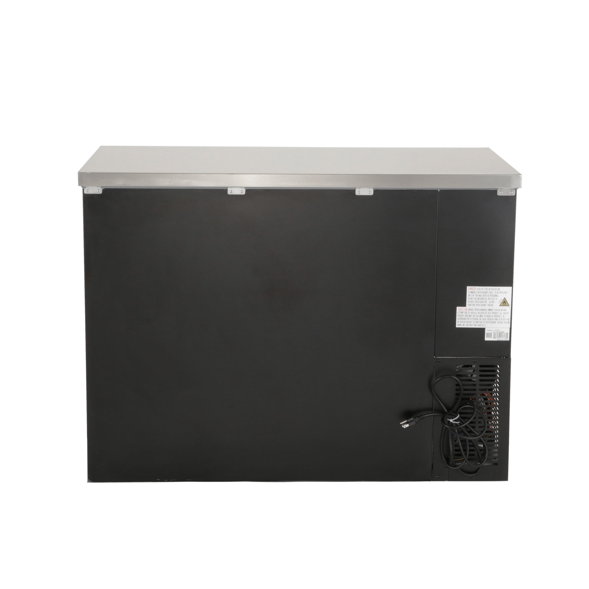 Norpole 12 cu. ft. 2-Door Under Bar Commercial Specialty Refrigerator in Black in Black