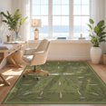 thumbnail image 3 of Design&I 9'x12' Washable Area Rug Giant Skid-Resistant Fish Motif Woodland Badge Bass Lake Wildlife Lure Border Fishing Flowing Dynamic for Great Room, Large Living, 3 of 7